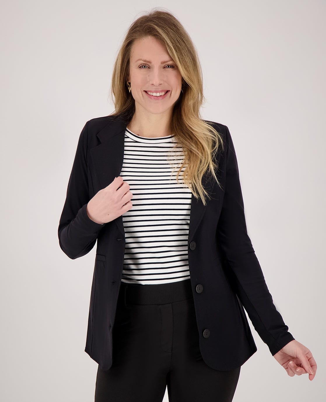 Je m'appelle Jassen Blazer Perfecte Travel | Zwart