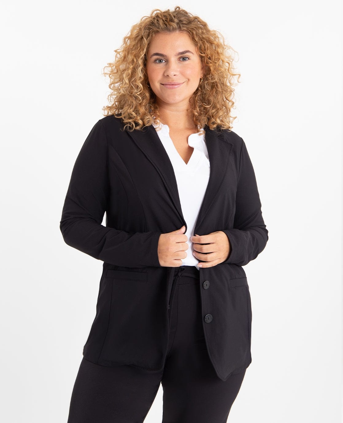 Je m'appelle Jassen Zwart / 44 Blazer Perfecte Travel | Zwart