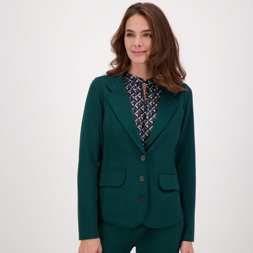 Je m'appelle Jassen Blazer Regular Travel Brushed | Winter Green