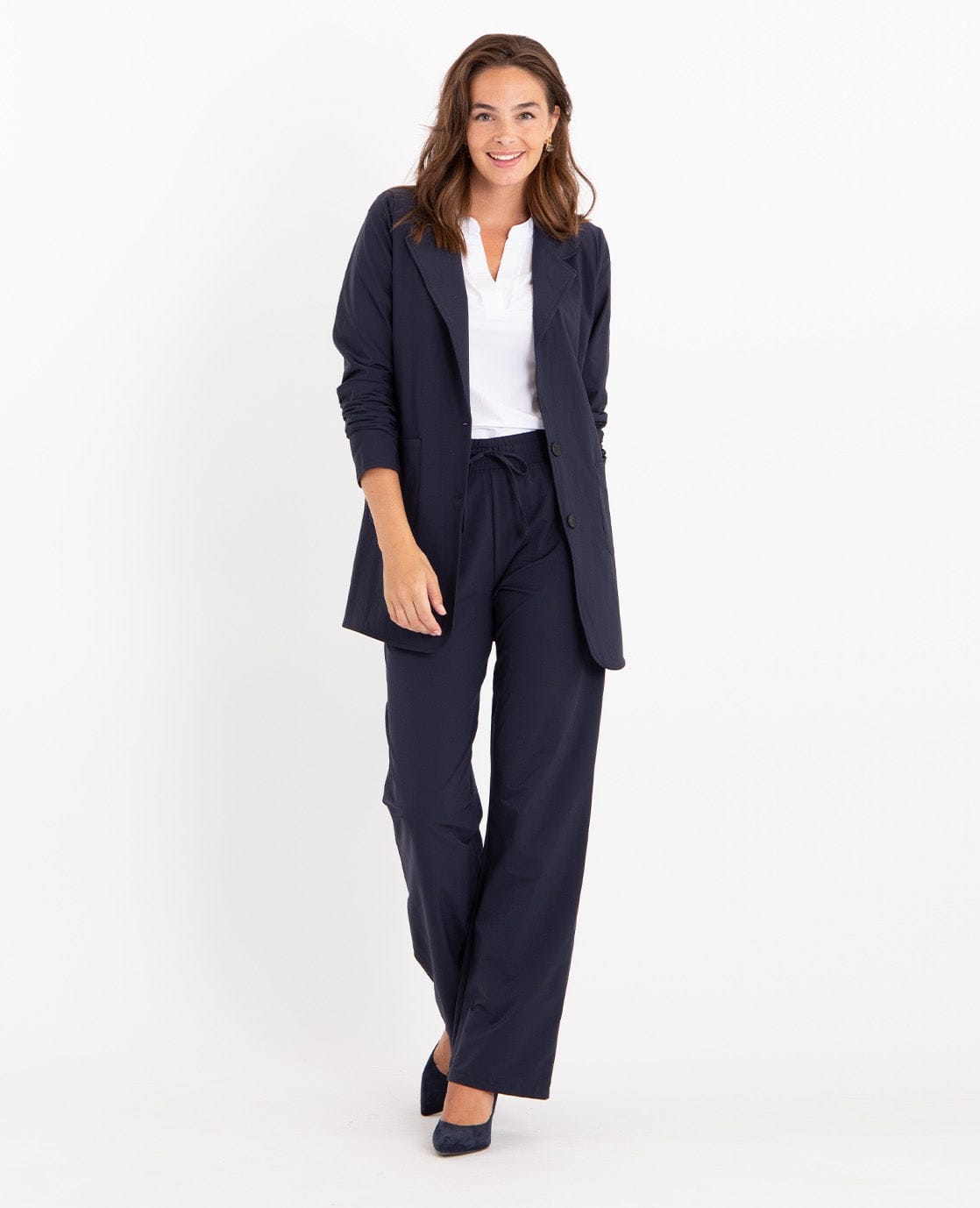 Je m'appelle Jassen Blazer Straight Travel | Donkerblauw