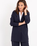 Je m'appelle Jassen Blazer Straight Travel | Donkerblauw