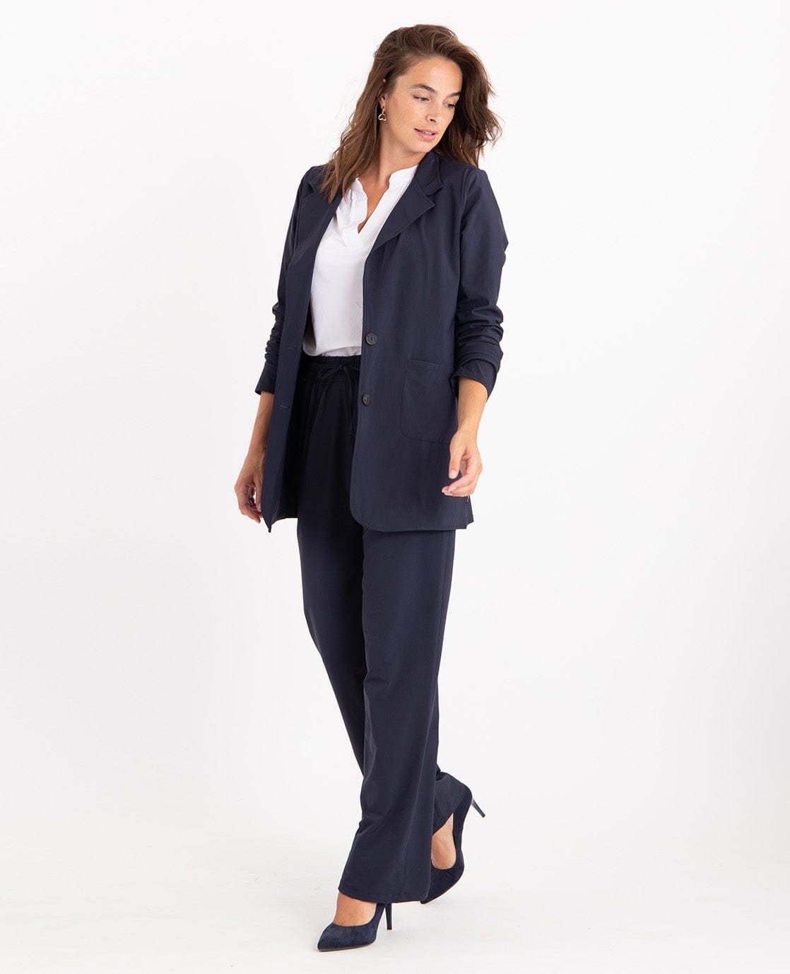 Je m'appelle Jassen Blazer Straight Travel | Donkerblauw