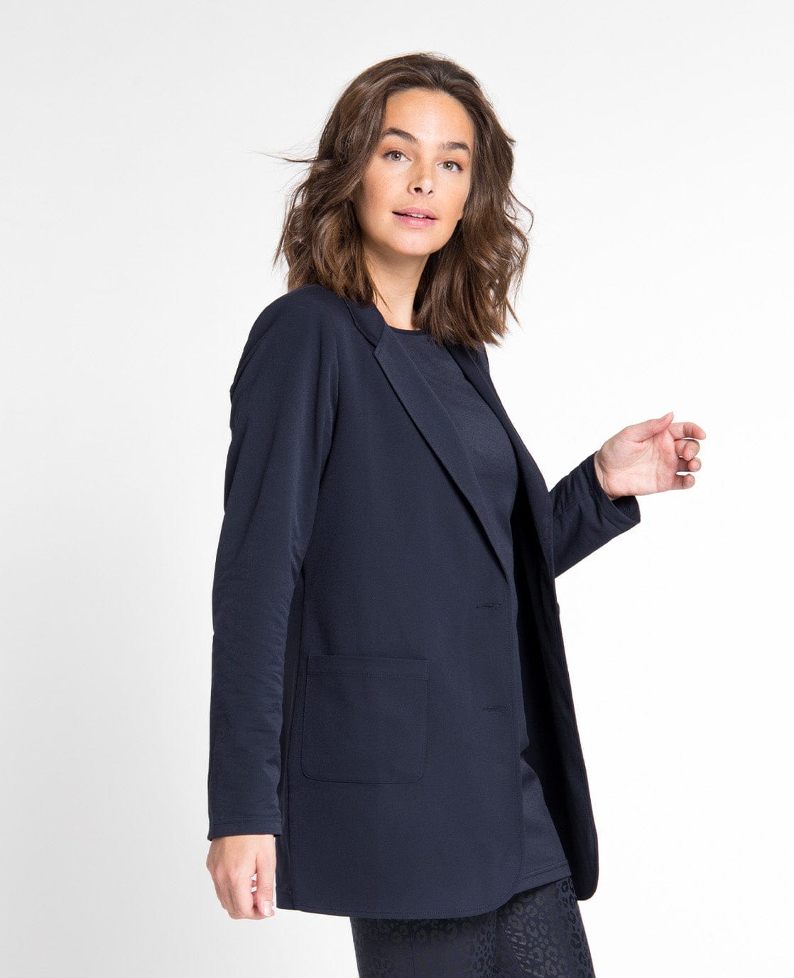 Je m'appelle Jassen Blazer Straight Travel | Donkerblauw