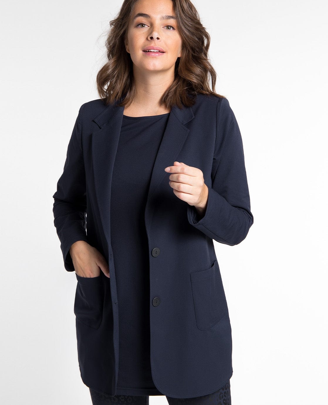 Je m'appelle Jassen Blazer Straight Travel | Donkerblauw