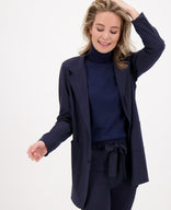 Je m'appelle Jassen Blazer Straight Travel | Donkerblauw