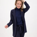 Je m'appelle Jassen Donkerblauw / XS Blazer Straight Travel | Donkerblauw