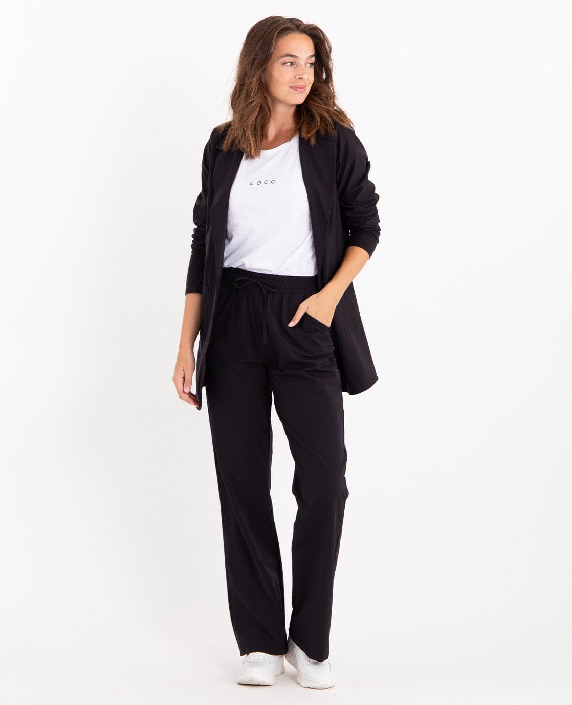 Je m'appelle Jassen Blazer Straight Travel | Zwart