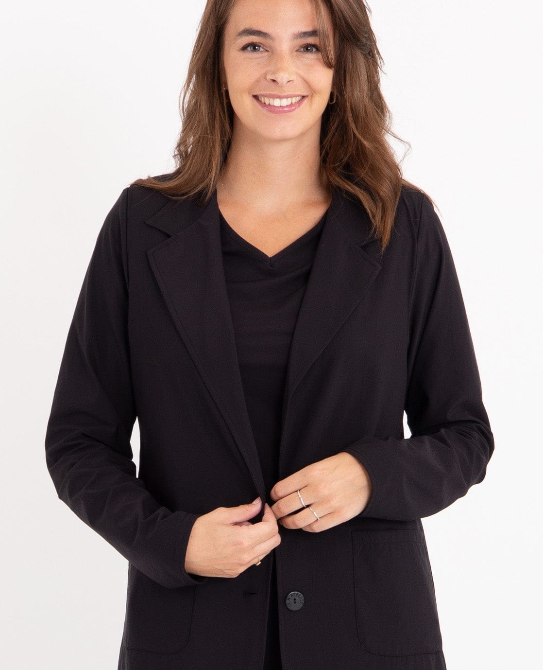 Je m'appelle Jassen Blazer Straight Travel | Zwart