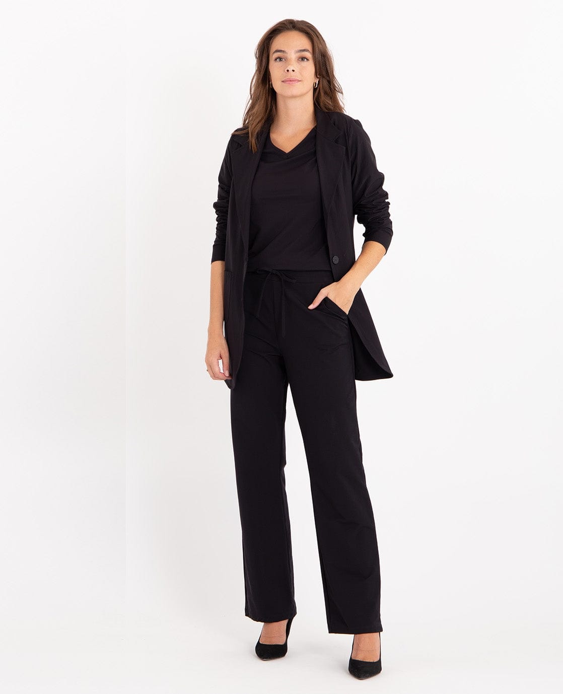 Je m'appelle Jassen Blazer Straight Travel | Zwart