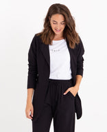Je m'appelle Jassen Blazer Straight Travel | Zwart