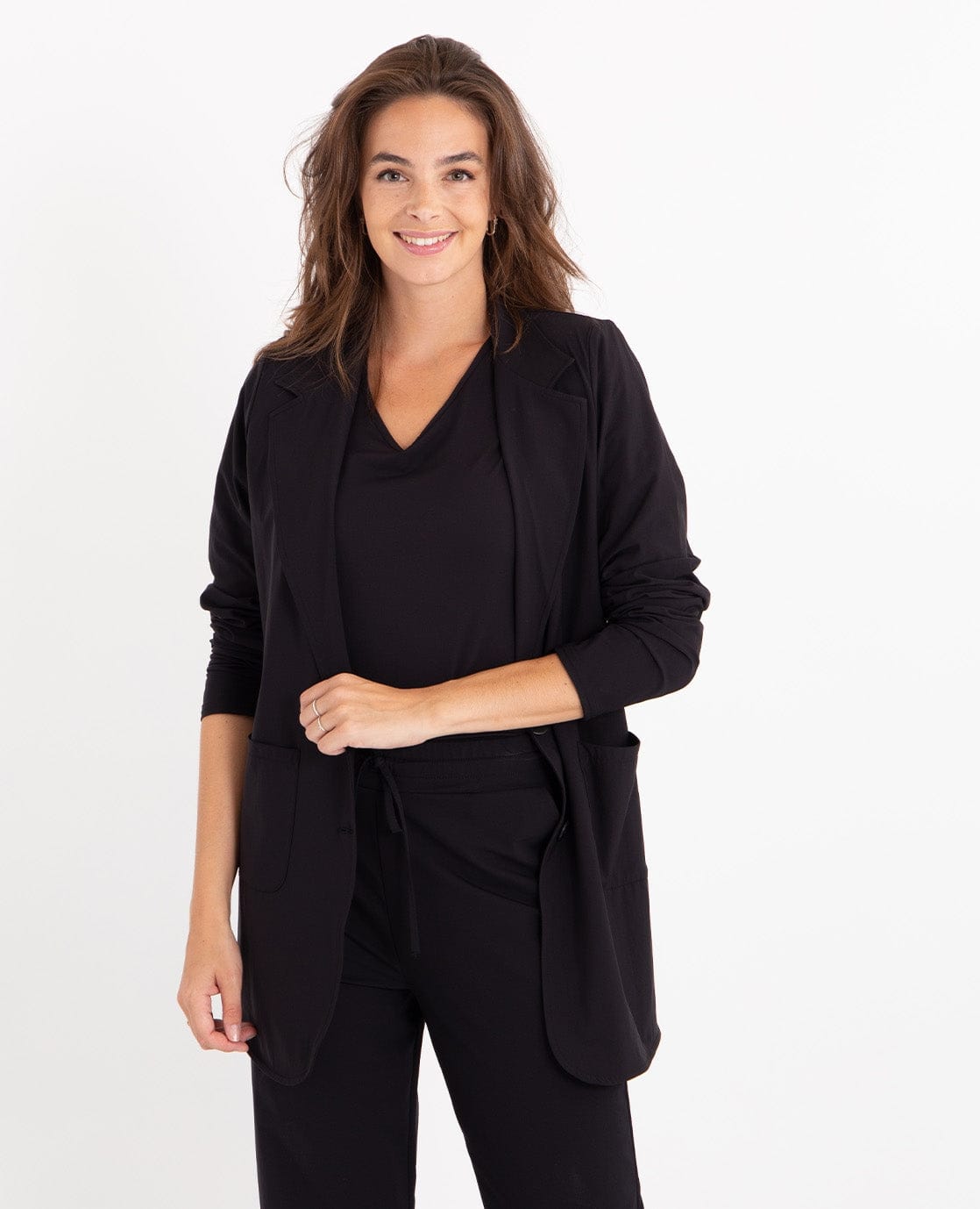 Je m'appelle Jassen Blazer Straight Travel | Zwart