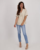 Je m'appelle Jassen Blazer Top Rana | Sahara Sand