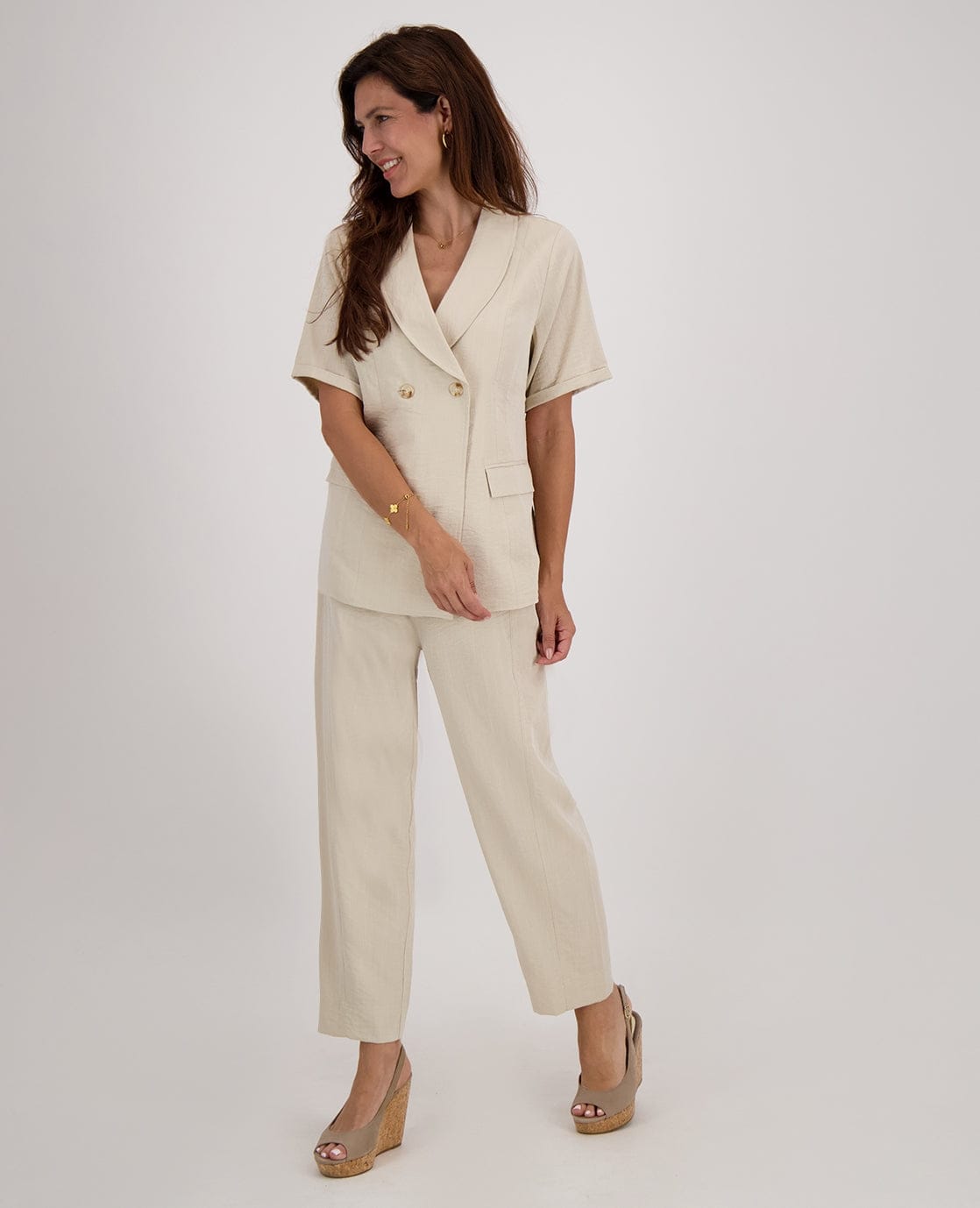 Je m'appelle Jassen Blazer Top Rana | Sahara Sand