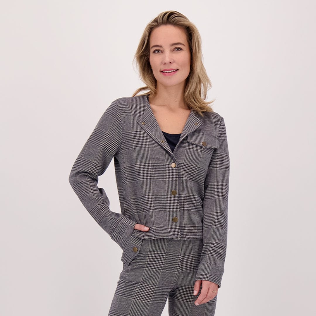 Je m'appelle Jassen Navy/Dark Greige / XS Jacket Jacquard | Navy/Dark Greige