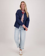 Je m'appelle Jassen Jacket Quilted | Dark Blue Denim