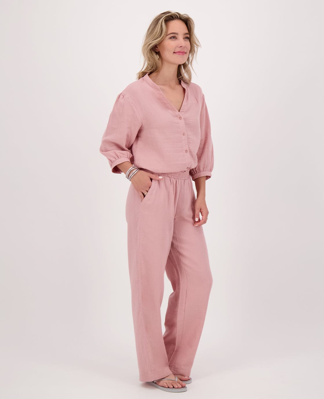 Je m'appelle Jurken Pant Straight | Pink Mauve