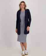 Je m'appelle Jurken Robe Doris | Off white/Donkerblauw