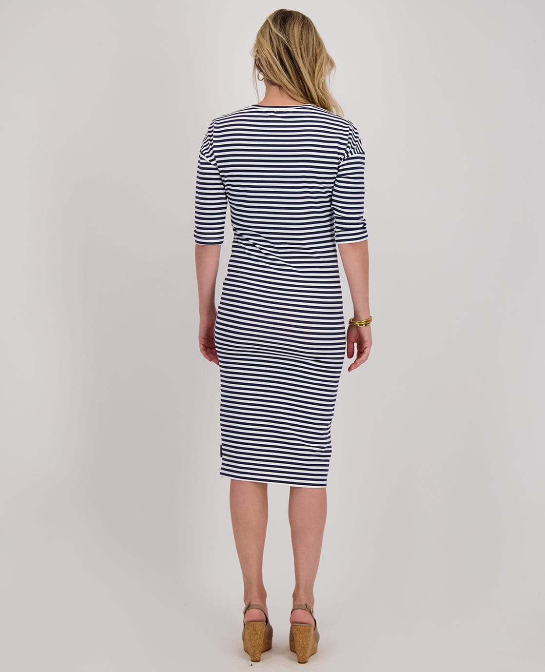 Je m'appelle Jurken Robe Doris | Off white/Donkerblauw