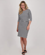 Je m'appelle Jurken Robe Doris | Off White/Zwart