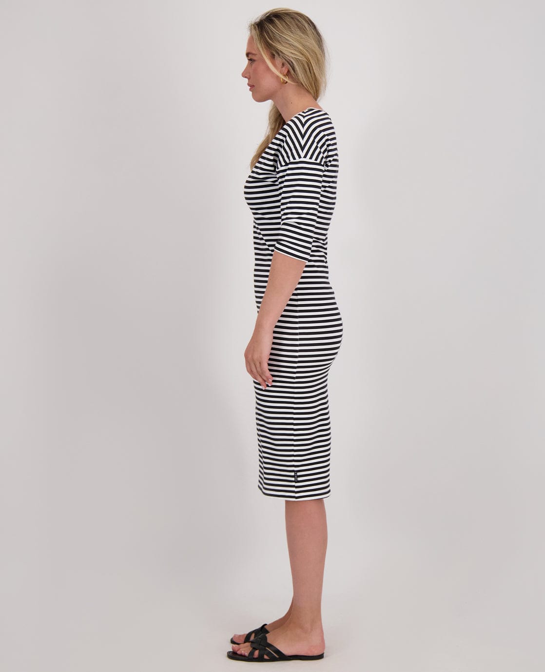 Je m'appelle Jurken Robe Doris | Off White/Zwart
