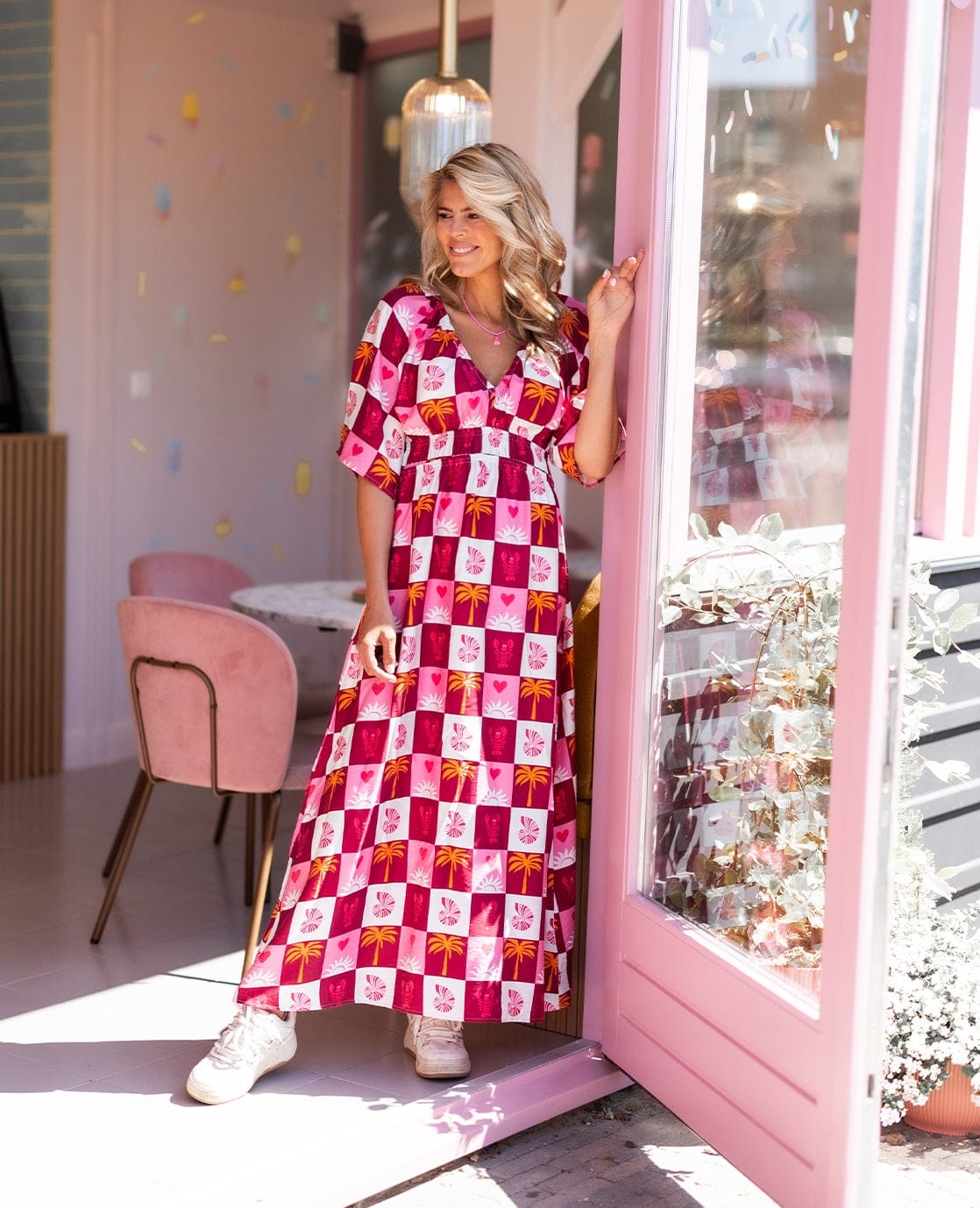 Je m'appelle Jurken Robe Kim Longue | Multicolor/Roze