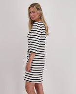 Je m'appelle Jurken Robe Knitted | Ecru / Midnight Blue