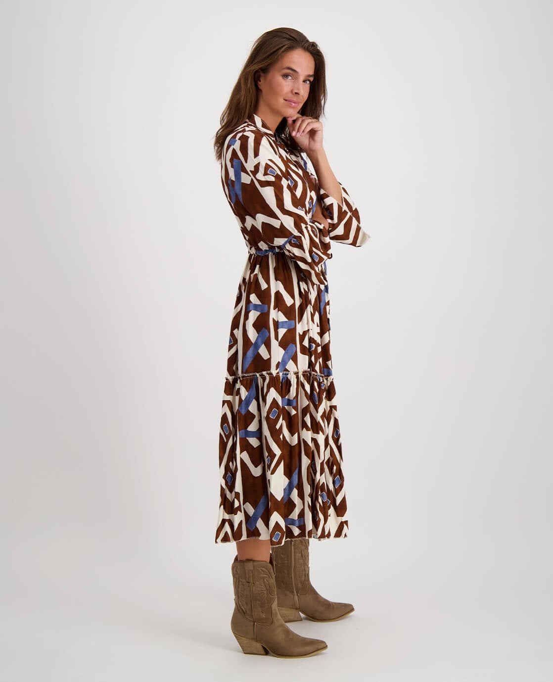 Je m'appelle Jurken Robe St. Tropez | Brown/Blue