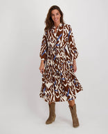 Je m'appelle Jurken Robe St. Tropez | Brown/Blue