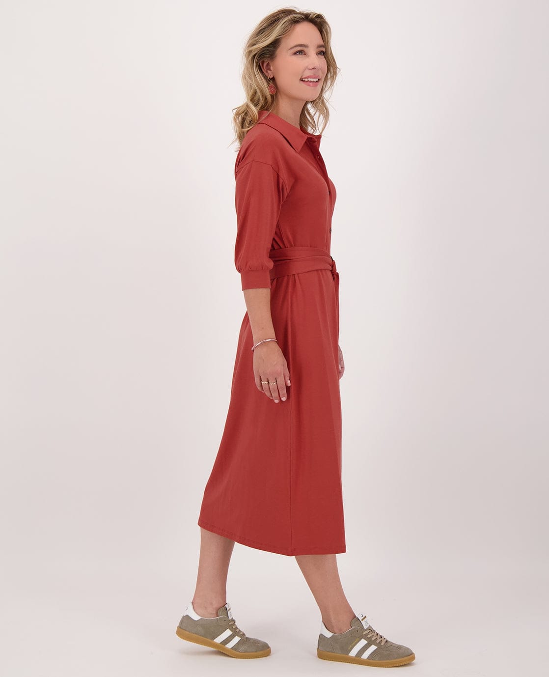 Je m'appelle Jurken Shirtdress Robe | Brique