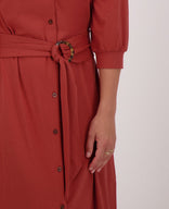 Je m'appelle Jurken Shirtdress Robe | Brique