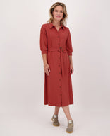 Je m'appelle Jurken Shirtdress Robe | Brique