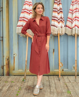 Je m'appelle Jurken Shirtdress Robe | Brique