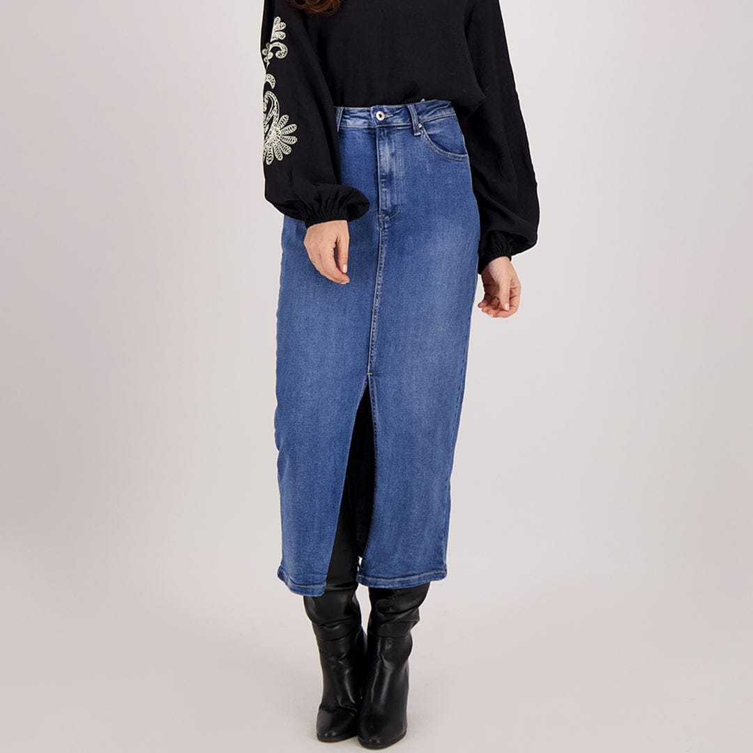 Je m'appelle Jurken Dark Denim / XS Skirt Denim Superstretch | Dark Denim