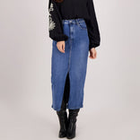 Je m'appelle Jurken Dark Denim / XS Skirt Denim Superstretch | Dark Denim