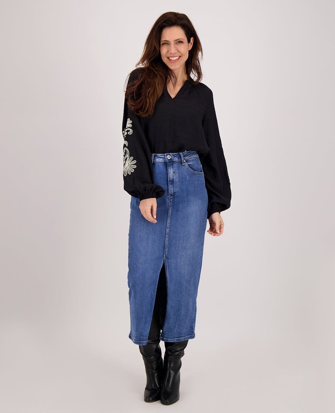 Je m'appelle Jurken Skirt Denim Superstretch | Dark Denim