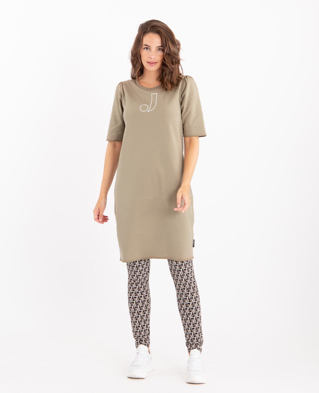 Je m'appelle Jurken Sweatdress Robe | Taupe