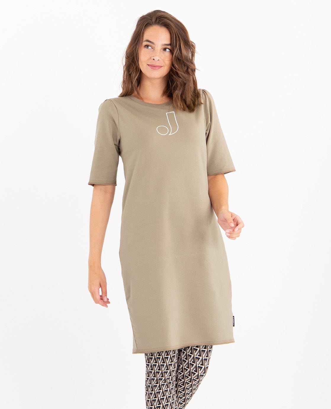 Je m'appelle Jurken Sweatdress Robe | Taupe