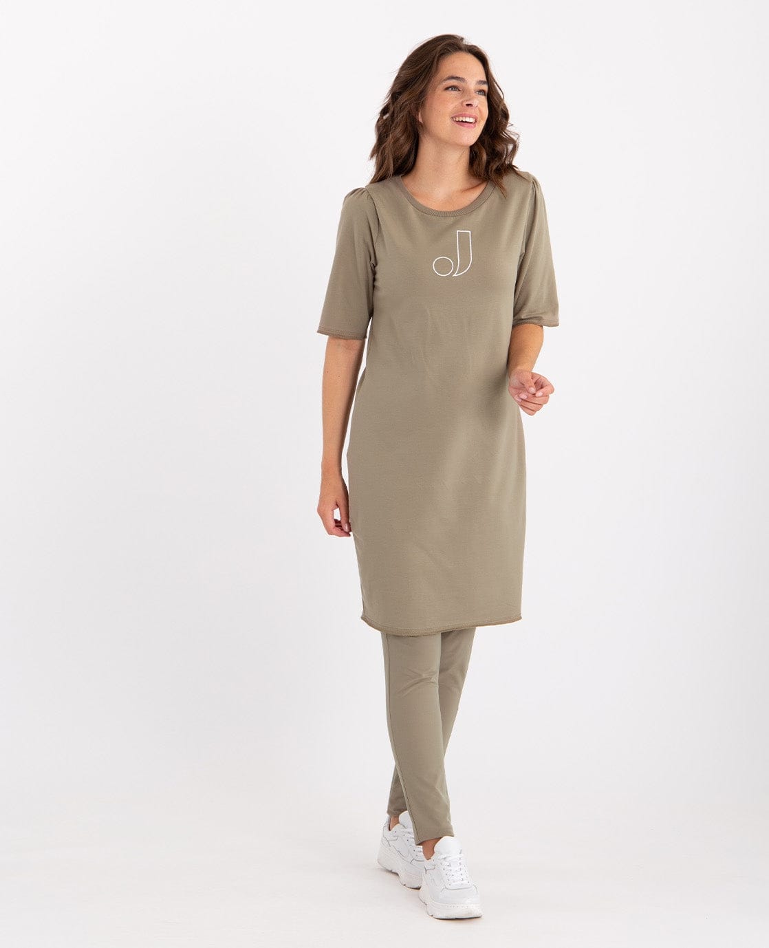 Je m'appelle Jurken Sweatdress Robe | Taupe