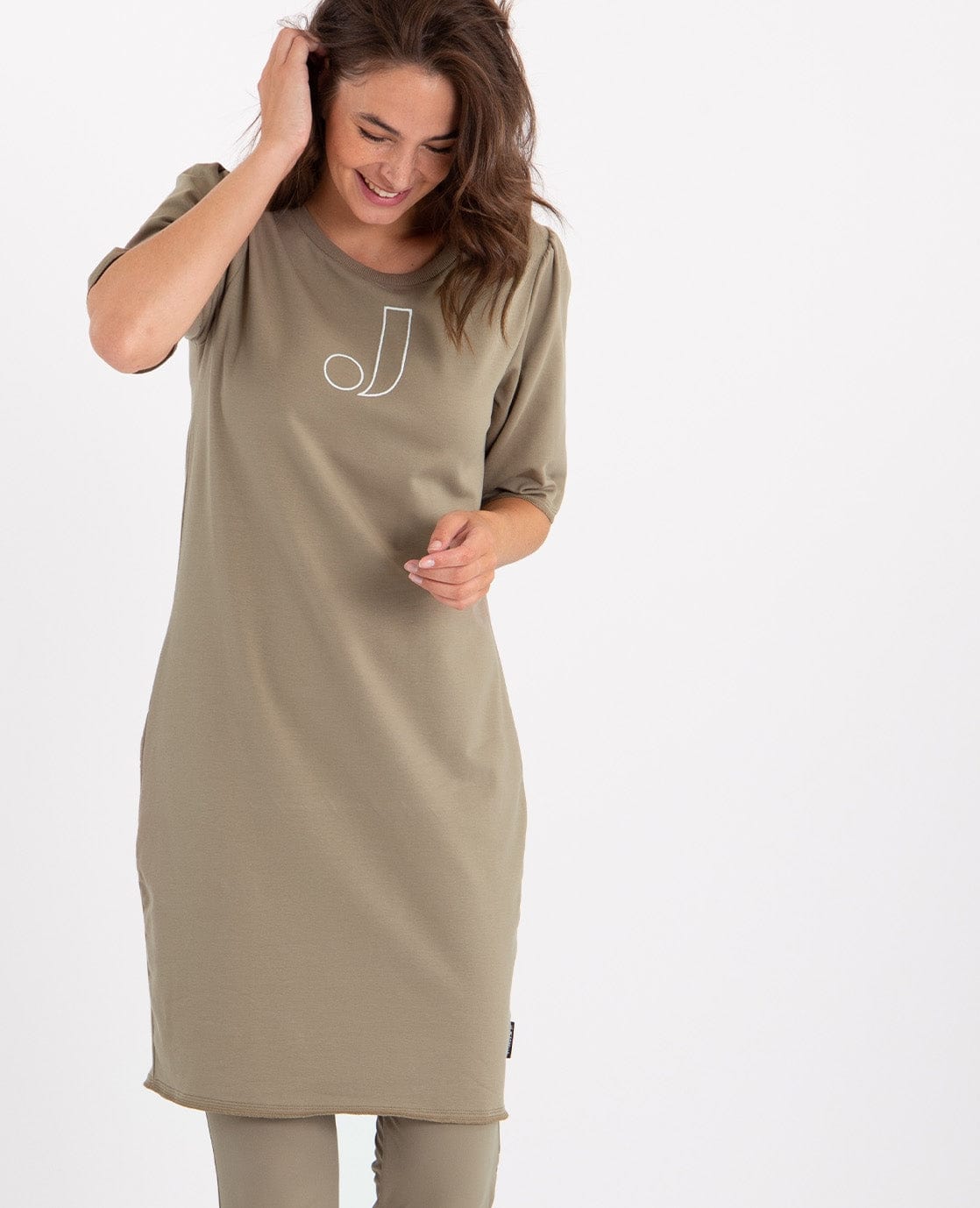 Je m'appelle Jurken Sweatdress Robe | Taupe