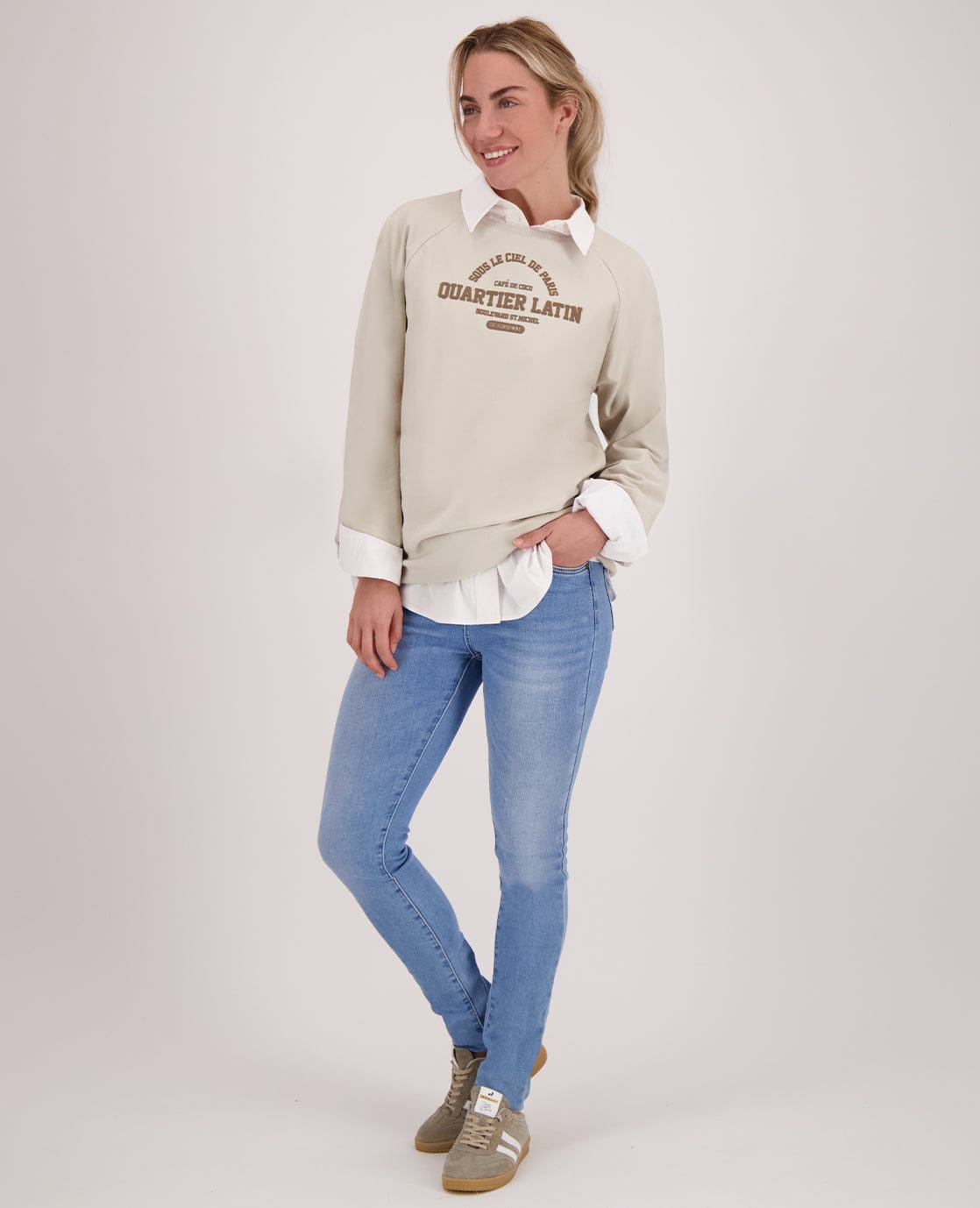 Je m'appelle Jurken Tunique Longue | Beige Melange