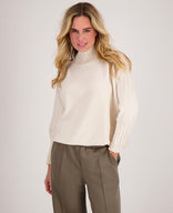Je m'appelle Crème / S/M Pull Colle Lyon | Crème