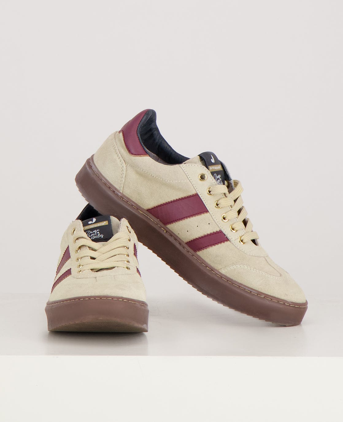 Je m'appelle Schoenen Greige/Burgundy / 37 Sneakers Stripes | Greige/Burgundy