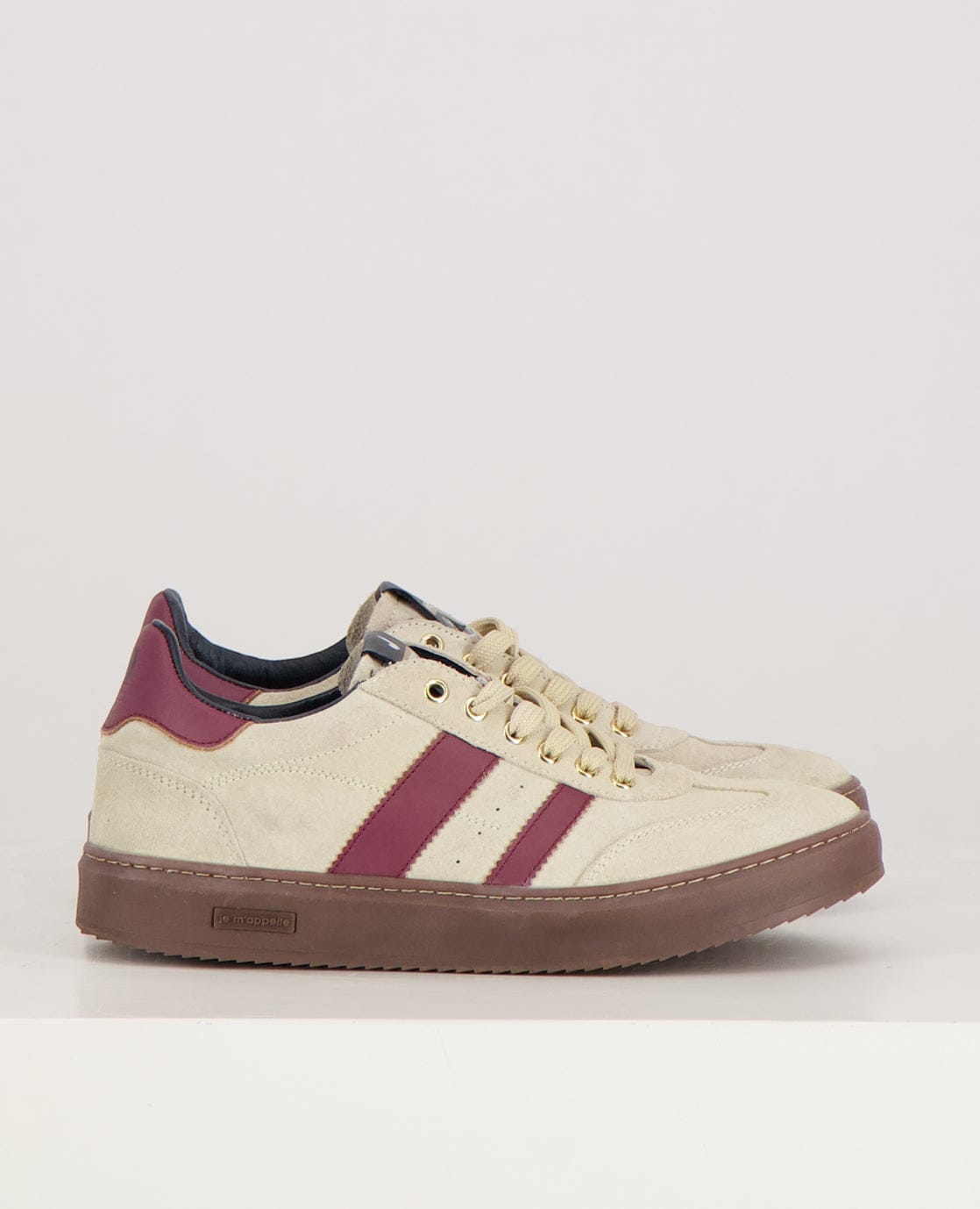 Je m'appelle Schoenen Sneakers Stripes | Greige/Burgundy