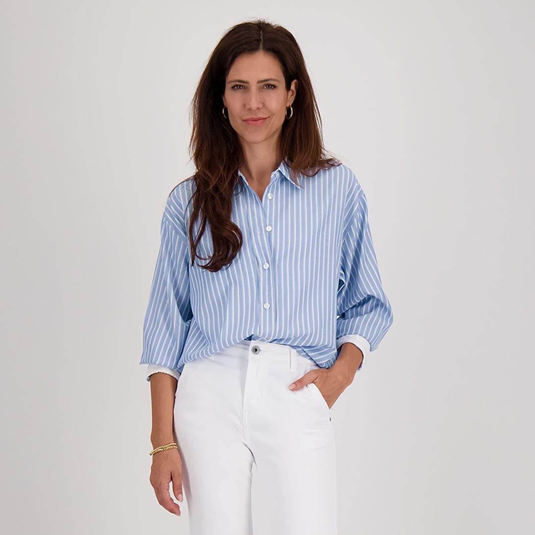 Je m'appelle Tops Blouse Eva | Multicolor/Blauw