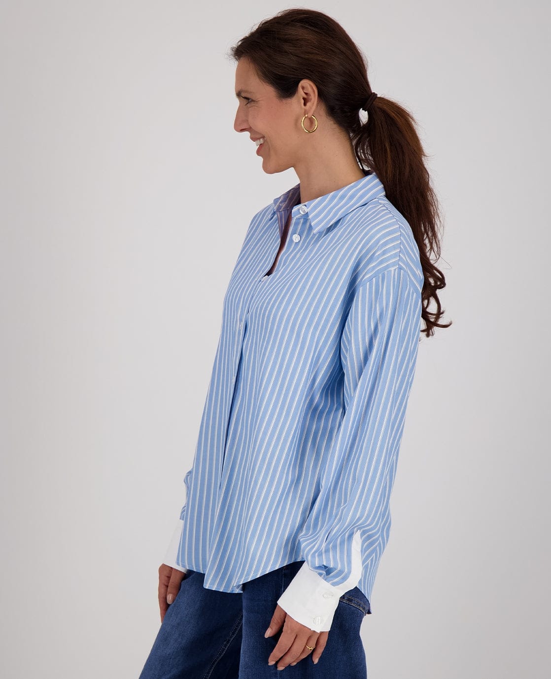 Je m'appelle Tops Blouse Eva | Multicolor/Blauw