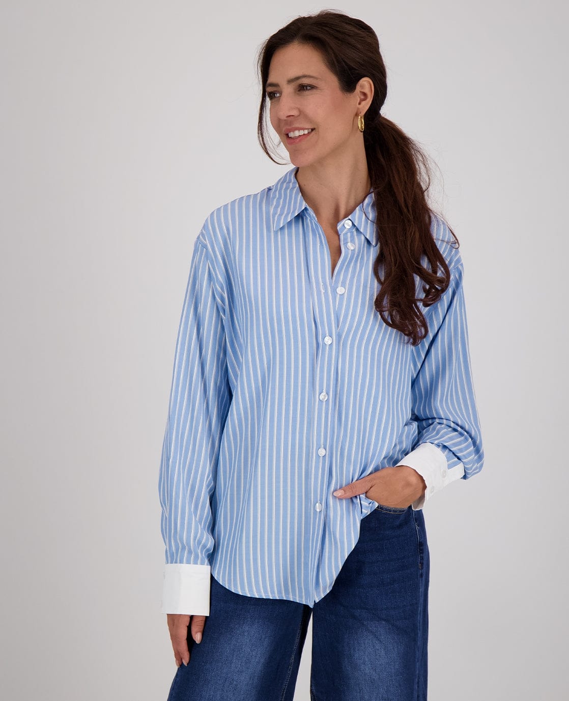 Je m'appelle Tops Blouse Eva | Multicolor/Blauw