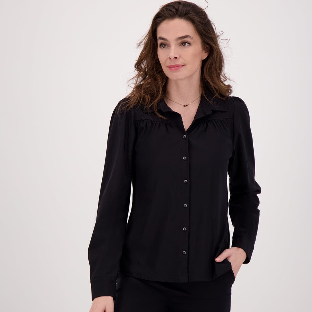 Je m'appelle Tops Zwart / XS Blouse Joëlle Travel | Zwart