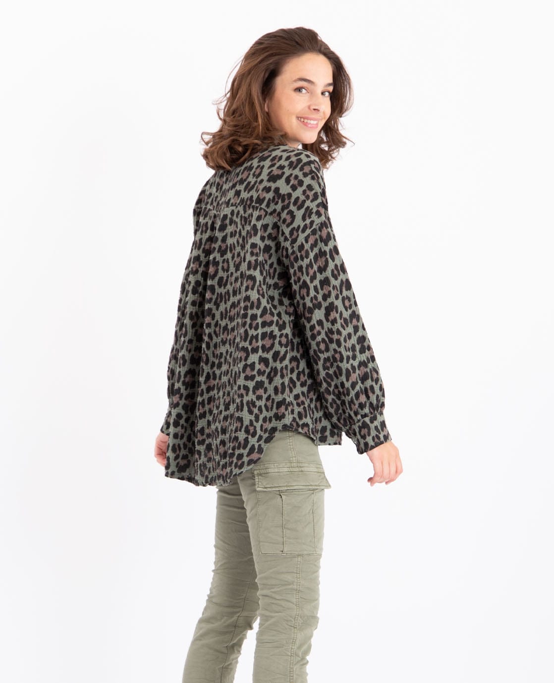 Je m'appelle Tops Blouse Joyeux Panthère | Groen