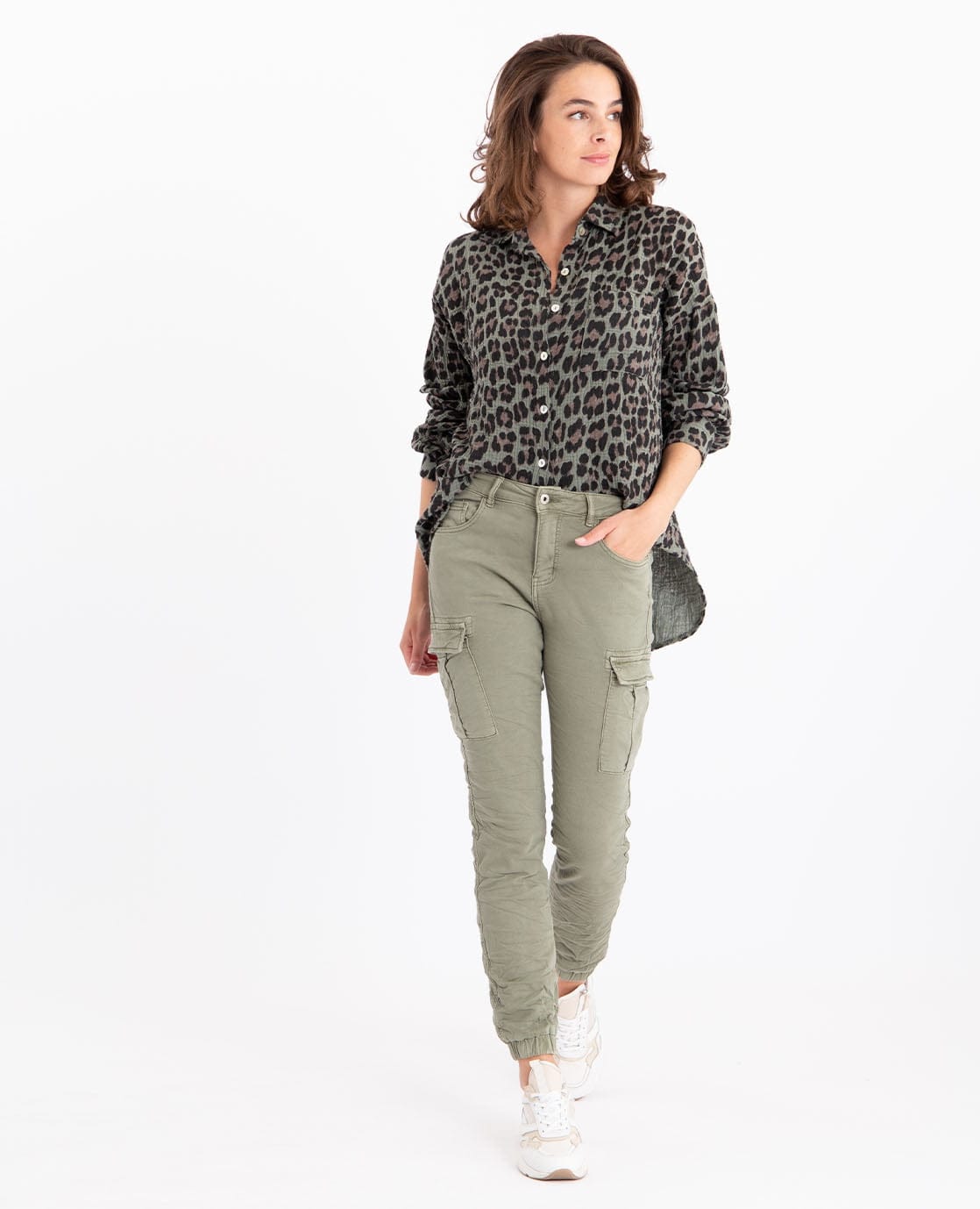 Je m'appelle Tops Blouse Joyeux Panthère | Groen