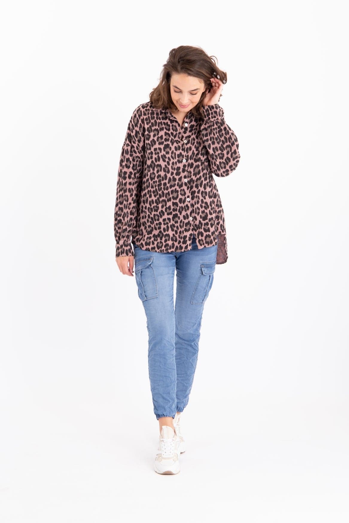 Je m'appelle Tops Blouse Joyeux Panthère | Pink